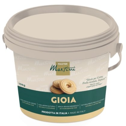 Cubo de plástico gris de 10kg de crema pastelera Master Martini Gioia, para cremas, masas batidas y masas